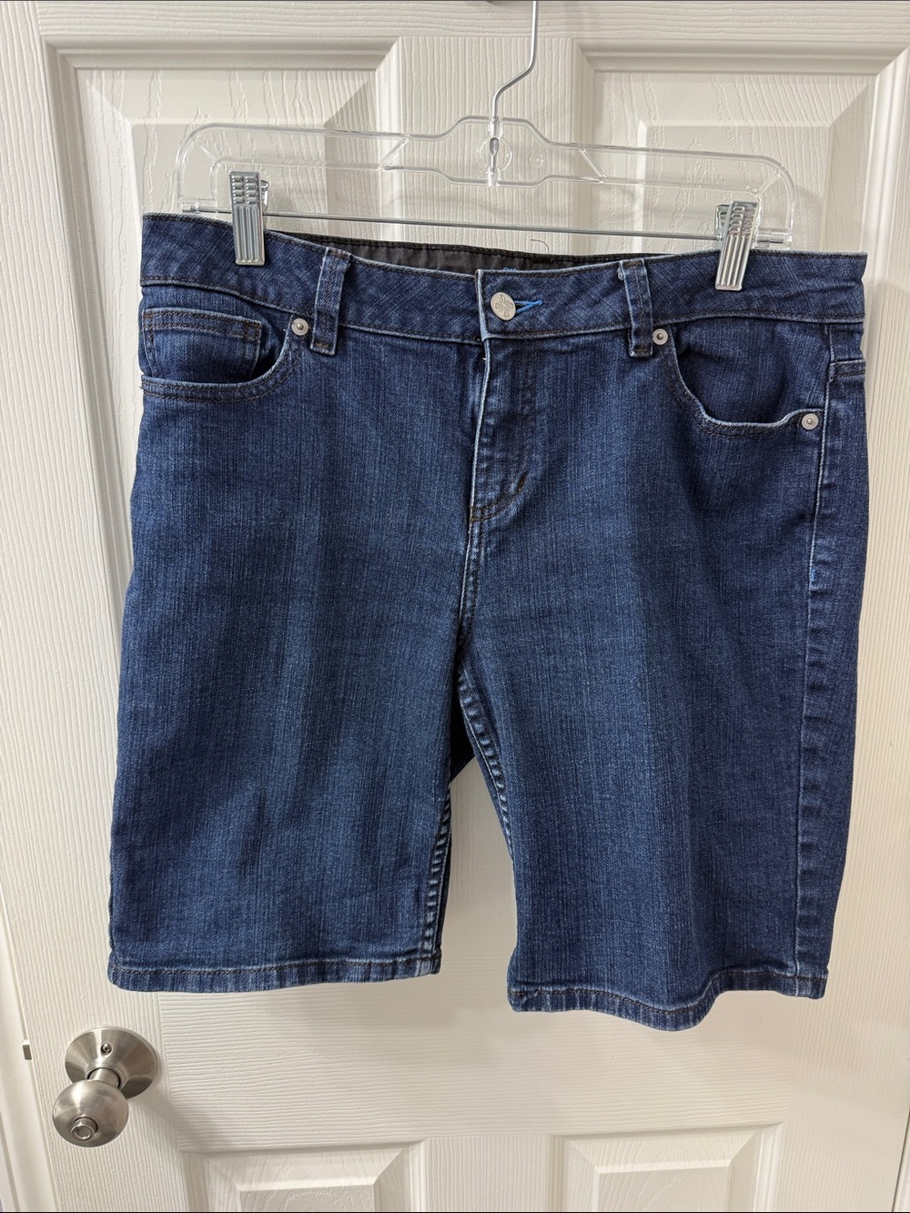 Simply Vera Vera Wang Dark Blue Denim Bermuda Shorts